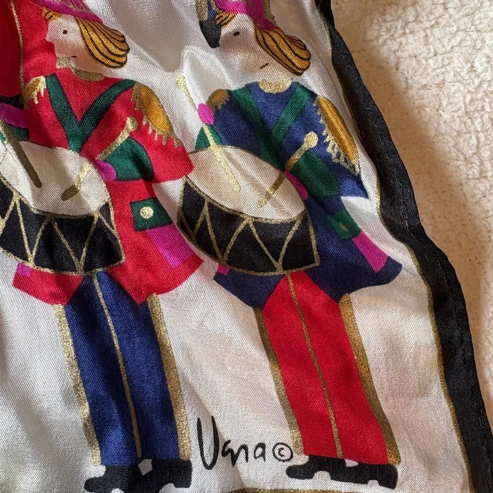 Twelves Days of Christmas Scarf, Colorful. Partridge Pear Tree, Golden Rings